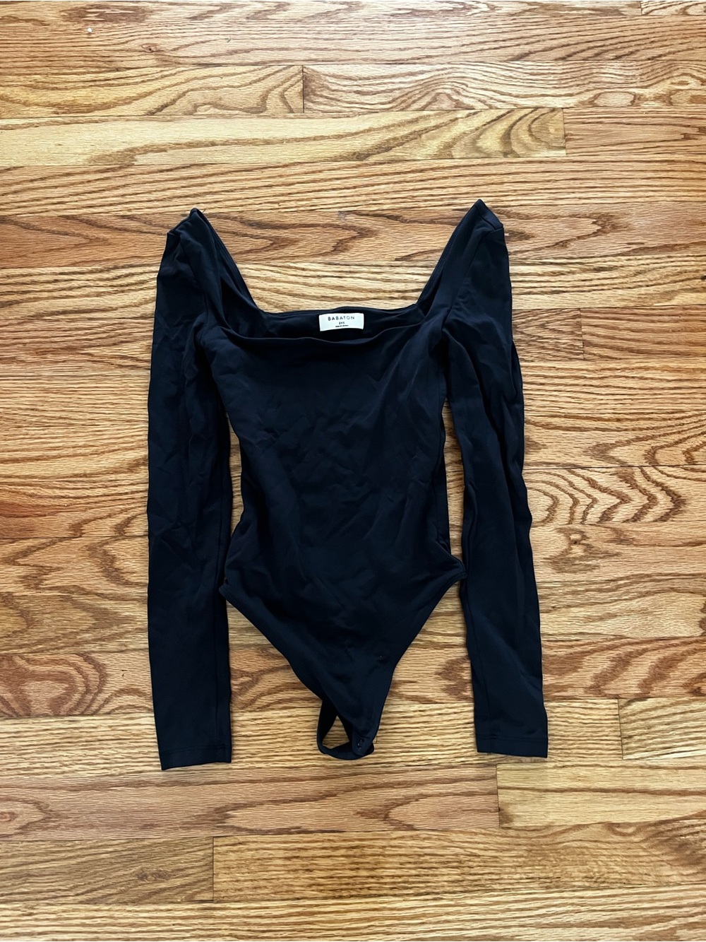 Aritzia Black Long Sleeve Bodysuit